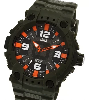 Reloj Q&q Gw82j004y en color Verde