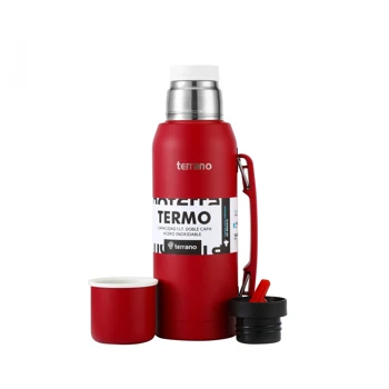 Termo premium 1L + Base en color Rojo