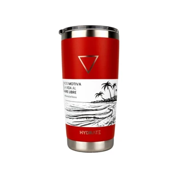 Vaso hydrate con tapa 591ml en color Rojo