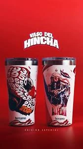Vaso Hincha en color Albirroja